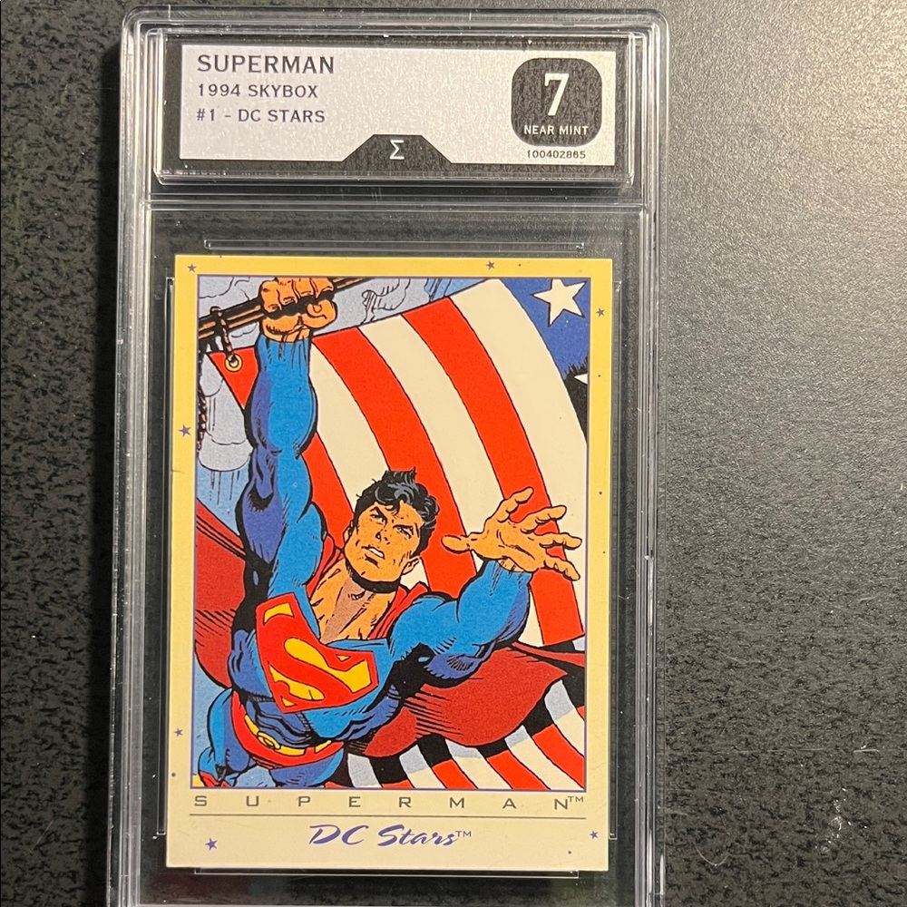Superman 1994 Skybox Trading Card #1-Graded 7